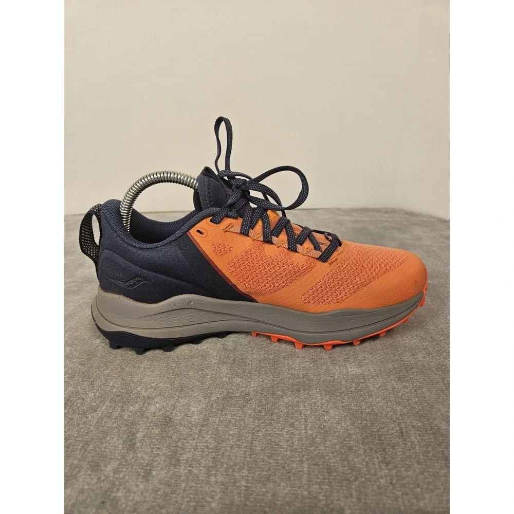 Saucony Xodus Ultra Womens 7 Orange Navy Trail Running Shoes S10734-16 PWRRUN PB